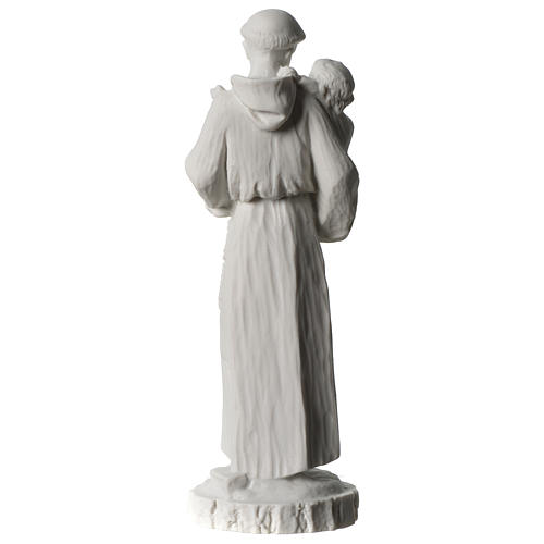 Saint Antoine de Padoue marbre blanc synthétique 24 cm 5