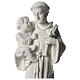 Sant'Antonio da Padova marmo bianco 24 cm s2
