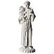 8 inc Saint Anthony of Padua white composite marble statue s1