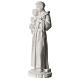 8 inc Saint Anthony of Padua white composite marble statue s3