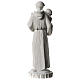 8 inc Saint Anthony of Padua white composite marble statue s5