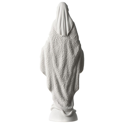 Our Lady of Miracles statue in white marble dust 45 cm 5