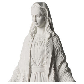 Statue Vierge Miraculeuse poudre de marbre blanc 45 cm
