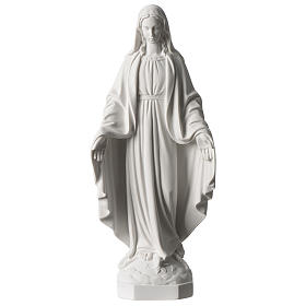 Our Lady of Graces statue in composite white Carrara marble 14"