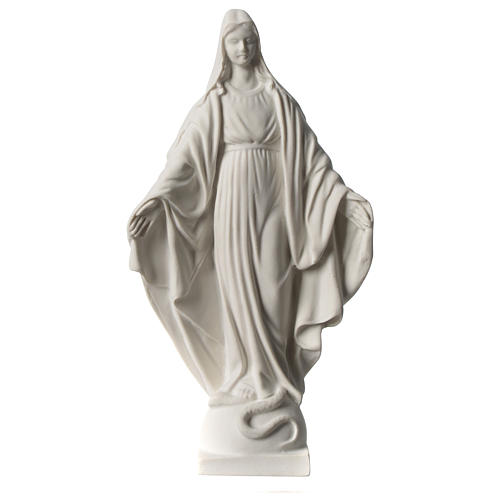 Our Lady of Miracles statue in synthetic marble 20 cm 1