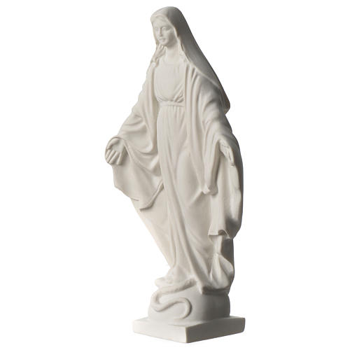 Estatua Virgen Milagrosa de mármol sintético 20 cm 2