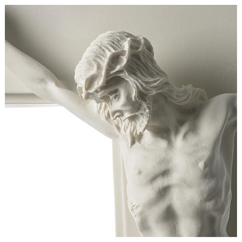 Crucifix in synthetic marble 60 cm 2