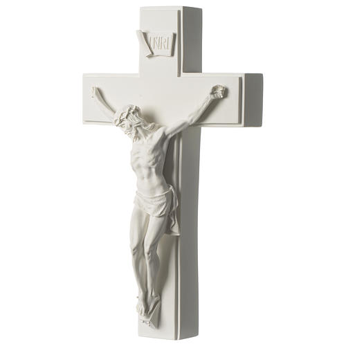 Crucifix in synthetic marble 60 cm 3