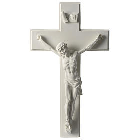 Imagens em Pó de Mármore de Carrara: Crucifixo em mármore sintético 60 cm
