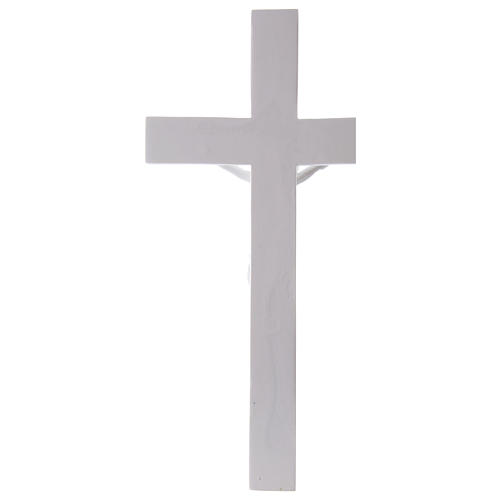 Crucifix in white composite marble 19.5 inc 6