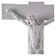 Crucifix in white composite marble 19.5 inc s3