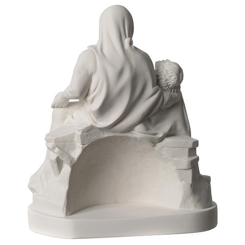 Estatua Piedad de Miguel Ángel mármol sintético blanco 25 cm 5