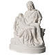 Estatua Piedad de Miguel Ángel mármol sintético blanco 25 cm s3