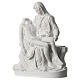Pieta statue of Michelangelo in white synthetic marble 40 cm s3