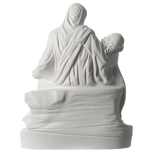 Estatua Piedad de Miguel Ángel mármol sintético blanco 40 cm 5