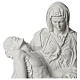 Statua Pietà di Michelangelo marmo sintetico bianco 40 cm s2