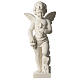 Angel throwing flowers white composite marble statue 17.5 inc s1