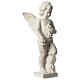 Angel throwing flowers white composite marble statue 17.5 inc s3