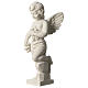 Angel throwing flowers white composite marble statue 17.5 inc s4