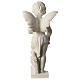 Angel throwing flowers white composite marble statue 17.5 inc s5
