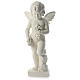 Angel with flowers white composite marble statue 29.5 inc s1