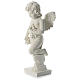 Angel with flowers white composite marble statue 29.5 inc s3