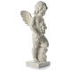 Angel with flowers white composite marble statue 29.5 inc s4