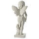 Angel with flowers white composite marble statue 29.5 inc s5