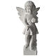 Angel with flowers composite marble statue 19 inc s1