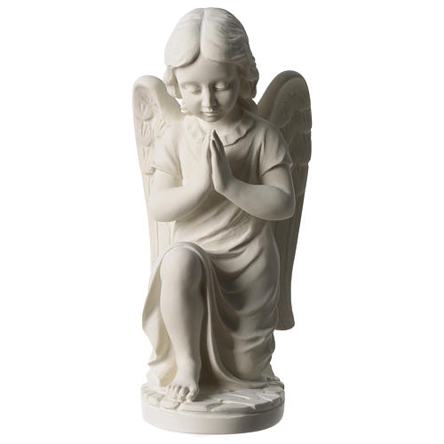 Engelchen kniend, rechts, aus Carrara-Marmor-Pulver, 34 cm 1