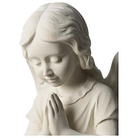Angel right white composite marble statue 13 inches