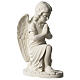 Angel right white composite marble statue 13 inches s4