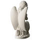 Angel right white composite marble statue 13 inches s5