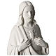 Sacred Heart of Jesus 53 cm in white Carrara marble dust s2