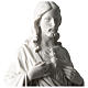 Sacred Heart of Jesus 45 cm in white Carrara marble dust s2