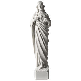 Sacré-Coeur de Jésus 45 cm marbre blanc