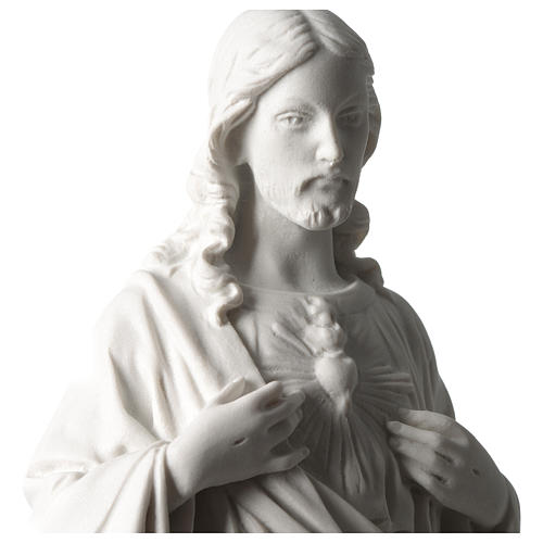 Sagrado Coração de Jesus 45 cm pó de mármore de Carrara 2