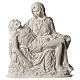 Pieta of Michelangelo plate in white synthetic marble 42 cm s1