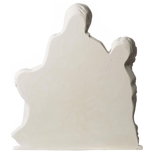 Pietà de Michelangelo placa mármore sintético branco 40 cm 4