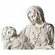 Pietà de Michelangelo placa mármore sintético branco 40 cm s2