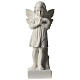 Angel with joined hands in white synthetic Carrara marble 25 - 30 cm s1