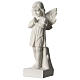 Angel with joined hands in white synthetic Carrara marble 25 - 30 cm s3