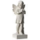 Angel with joined hands in white synthetic Carrara marble 25 - 30 cm s4