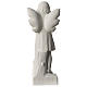 Angel with joined hands in white synthetic Carrara marble 25 - 30 cm s5