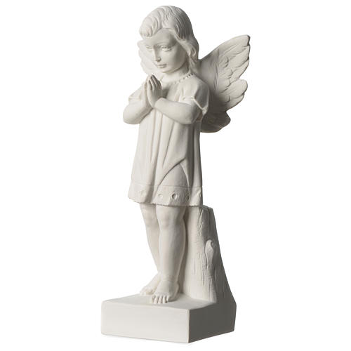 Praying angel white composite marble statue 10 - 12 inc 3
