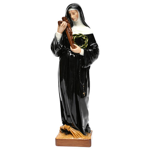 Statue Heilige Rita bemalten Kunstmarmor 40cm 1