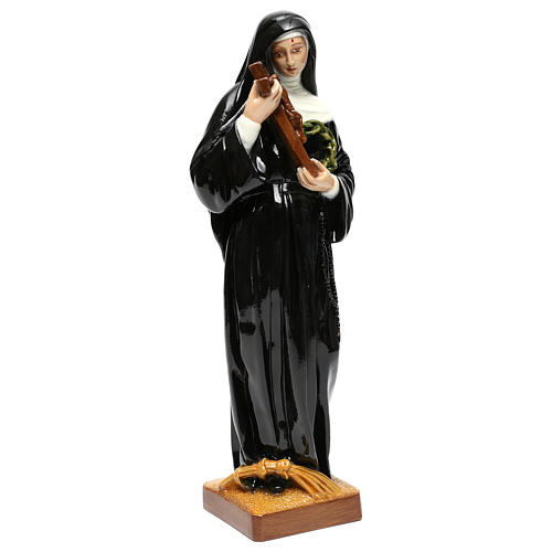 Statue Heilige Rita bemalten Kunstmarmor 40cm 4