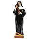 Statue Heilige Rita bemalten Kunstmarmor 40cm s1