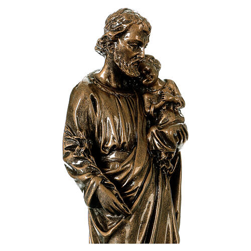 Josef mit Kind 30cm Marmorpulver Bronze Finish AUSSENGEBRAUCH 4
