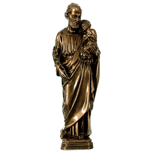 Saint Joseph 30 cm in bronzed marble, outdoor use 1